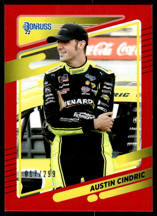 Austin Cindric 2022 Panini Donruss Racing Red Front of Card