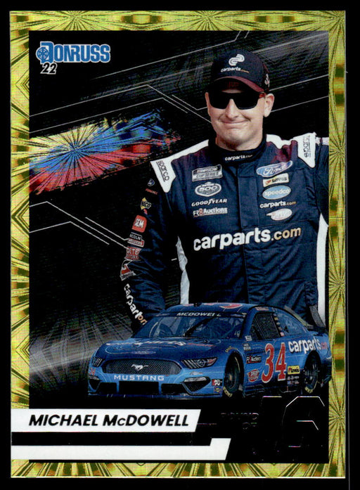 Michael McDowell 2022 Panini Donruss Racing Round of 27 Front of Card