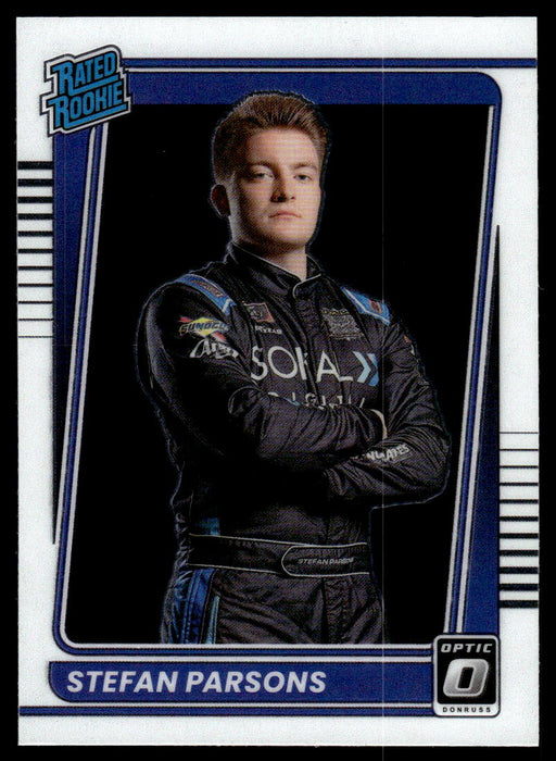 Stefan Parsons 2022 Panini Donruss Racing Optic Rated Rookie Front of Card