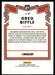 Greg Biffle 2022 Panini Donruss Racing Optic Retro 1981 Back of Card