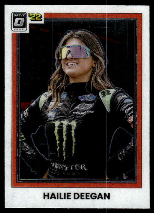 Hailie Deegan 2022 Panini Donruss Racing Optic Retro 1981 Front of Card