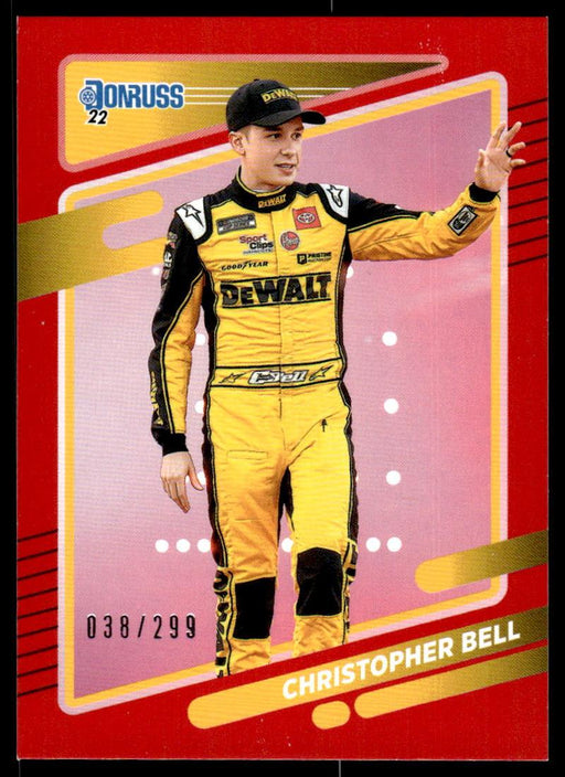Christopher Bell 2022 Panini Donruss Racing Red Front of Card
