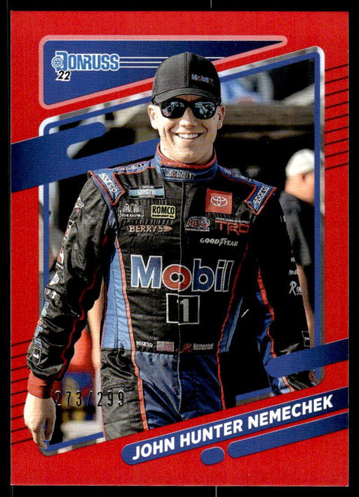 John Hunter Nemechek 2022 Panini Donruss Racing Red Front of Card