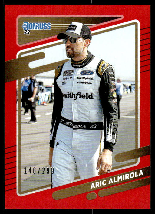 Aric Almirola 2022 Panini Donruss Racing Red Front of Card