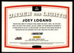 Joey Logano 2022 Panini Donruss Racing Under the Lights Back of Card