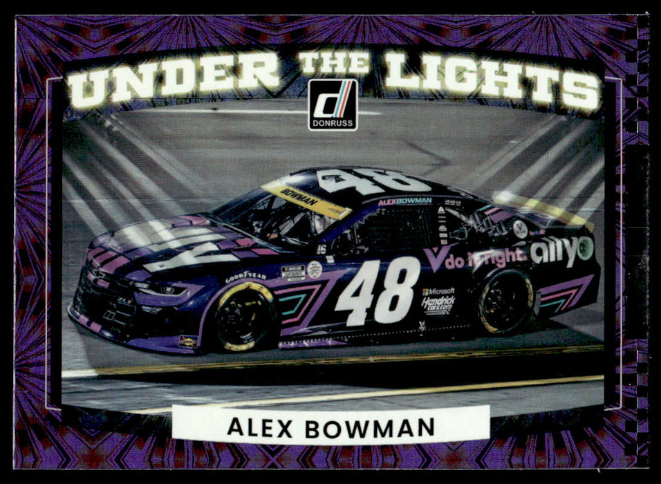 Alex Bowman 2022 Panini Donruss Racing Under the Lights Front of Card