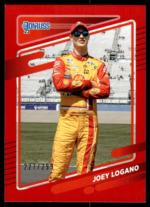 Joey Logano 2022 Panini Donruss Racing Red Front of Card