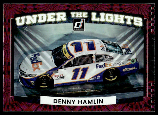 Denny Hamlin 2022 Panini Donruss Racing Under the Lights Front of Card