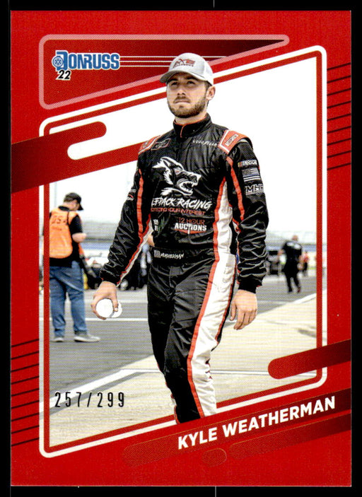 Kyle Weatherman 2022 Panini Donruss Racing Red Front of Card