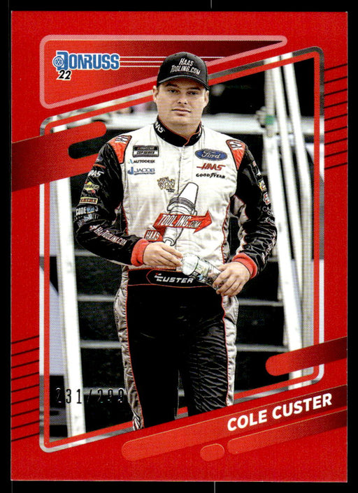 Cole Custer 2022 Panini Donruss Racing Red Front of Card