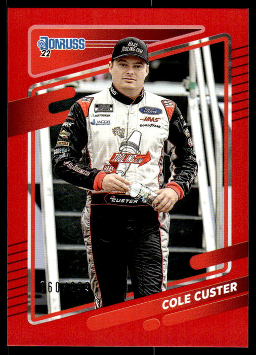 Cole Custer 2022 Panini Donruss Racing Red Front of Card