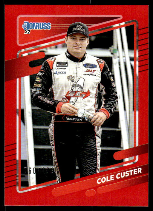 Cole Custer 2022 Panini Donruss Racing Red Front of Card