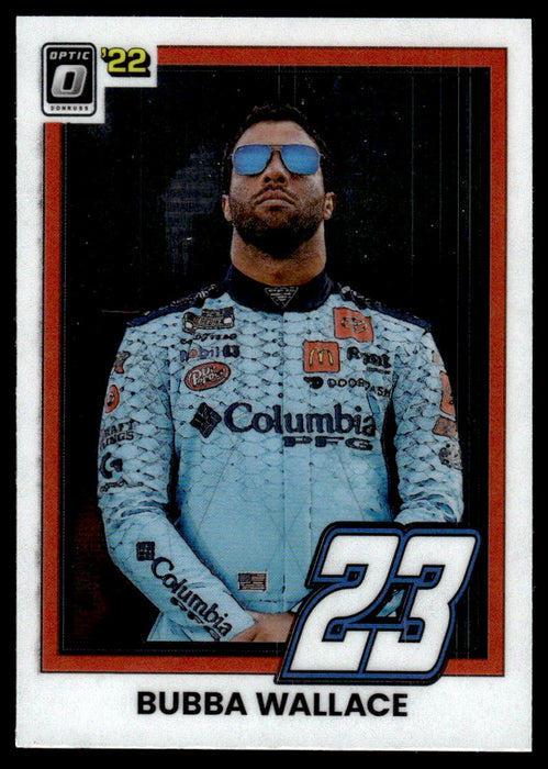 Bubba Wallace 2022 Panini Donruss Racing Optic Retro 1981 Front of Card