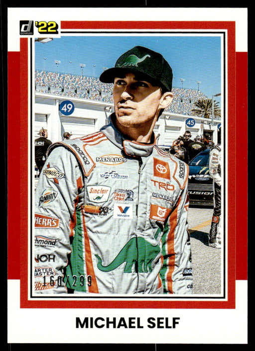 Michael Self 2022 Panini Donruss Racing Red Retro 1981 Front of Card