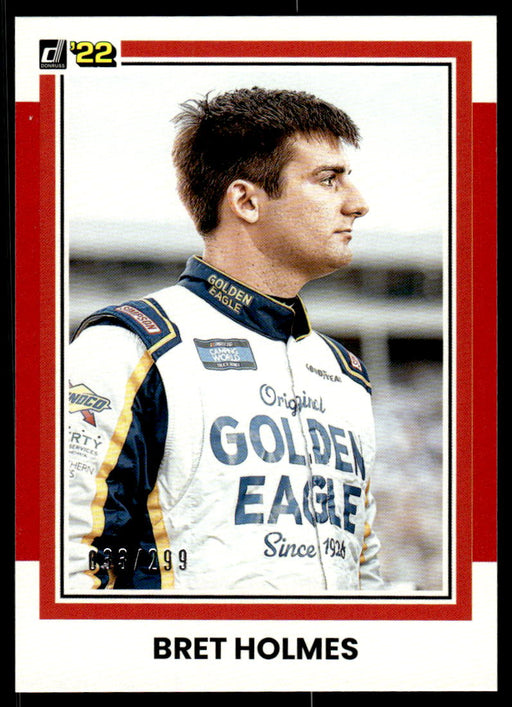Bret Holmes 2022 Panini Donruss Racing Red Retro 1981 Front of Card