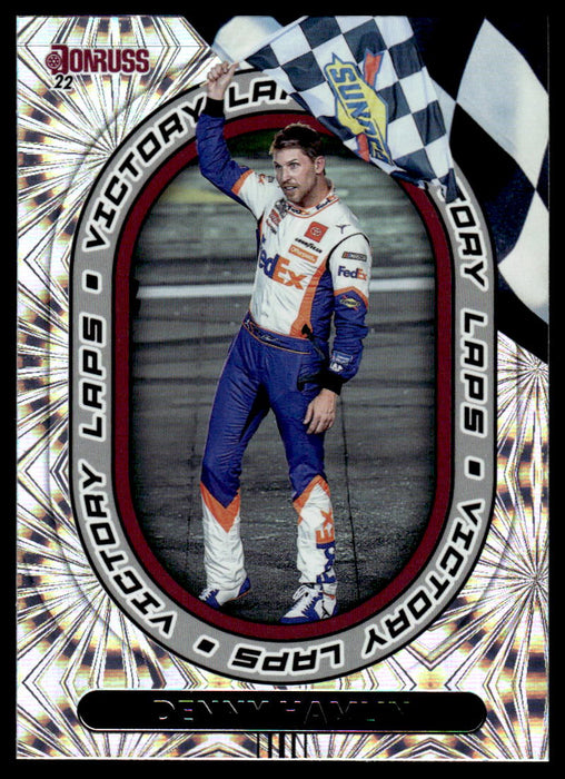 Denny Hamlin 2022 Panini Donruss Racing Victory Laps Front of Card