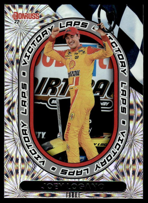 Joey Logano 2022 Panini Donruss Racing Victory Laps Front of Card