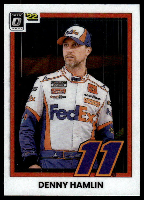 Denny Hamlin 2022 Panini Donruss Racing Optic Retro 1981 Front of Card