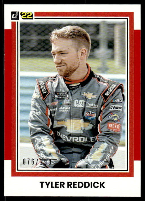 Tyler Reddick 2022 Panini Donruss Racing Red Retro 1981 Front of Card