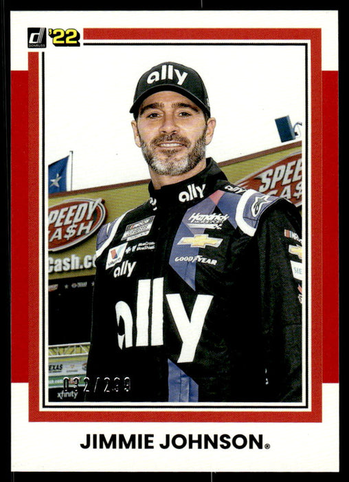 Jimmie Johnson 2022 Panini Donruss Racing Red Retro 1981 Front of Card