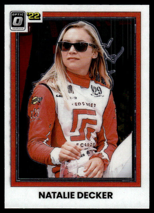 Natalie Decker 2022 Panini Donruss Racing Optic Retro 1981 Front of Card