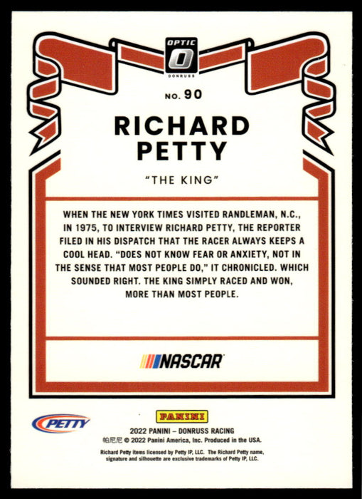 Richard Petty 2022 Panini Donruss Racing Optic Retro 1981 Back of Card