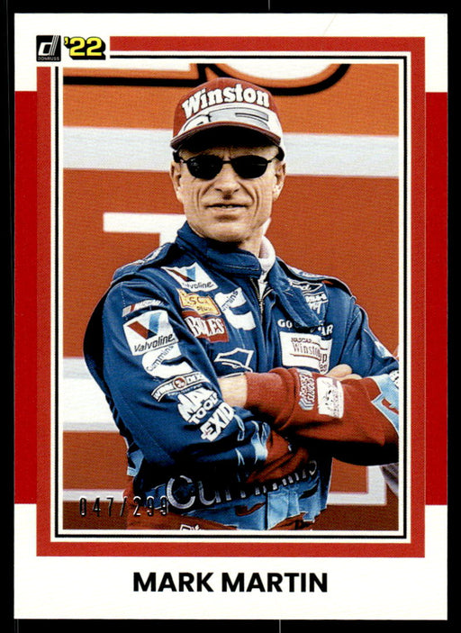 Mark Martin 2022 Panini Donruss Racing Red Retro 1981 Front of Card