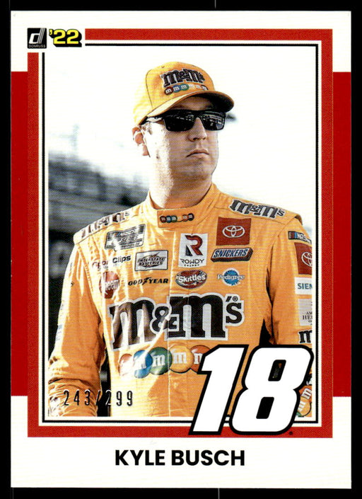 Kyle Busch 2022 Panini Donruss Racing Red Retro 1981 Front of Card
