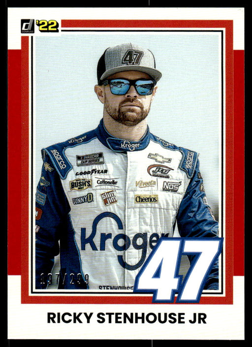 Ricky Stenhouse Jr. 2022 Panini Donruss Racing Red Retro 1981 Front of Card