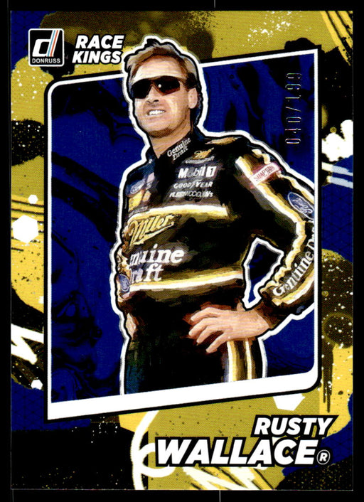 Rusty Wallace 2022 Panini Donruss Racing Blue Race Kings Front of Card