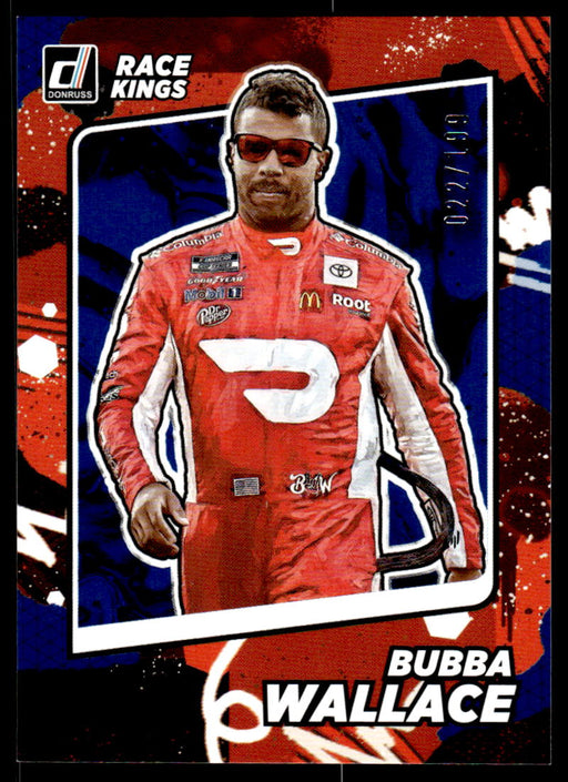 Bubba Wallace 2022 Panini Donruss Racing Blue Race Kings Front of Card