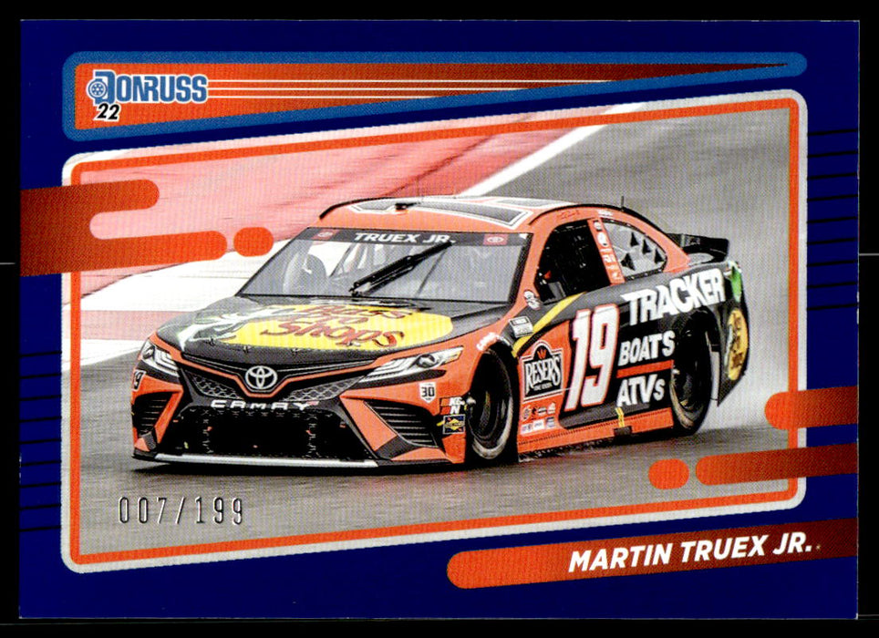 Martin Truex Jr. 2022 Panini Donruss Racing Blue Front of Card