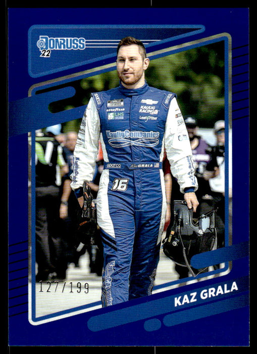 Kaz Grala 2022 Panini Donruss Racing Blue Front of Card