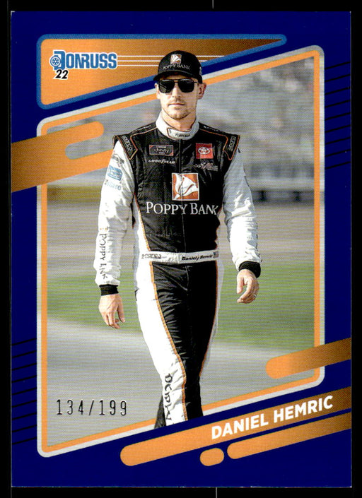 Daniel Hemric 2022 Panini Donruss Racing Blue Front of Card