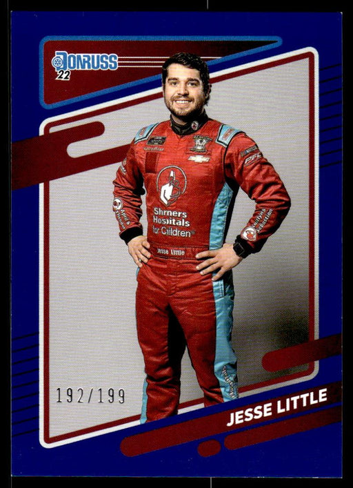 Jesse Little 2022 Panini Donruss Racing Blue Front of Card