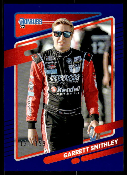 Garrett Smithley 2022 Panini Donruss Racing Blue Front of Card
