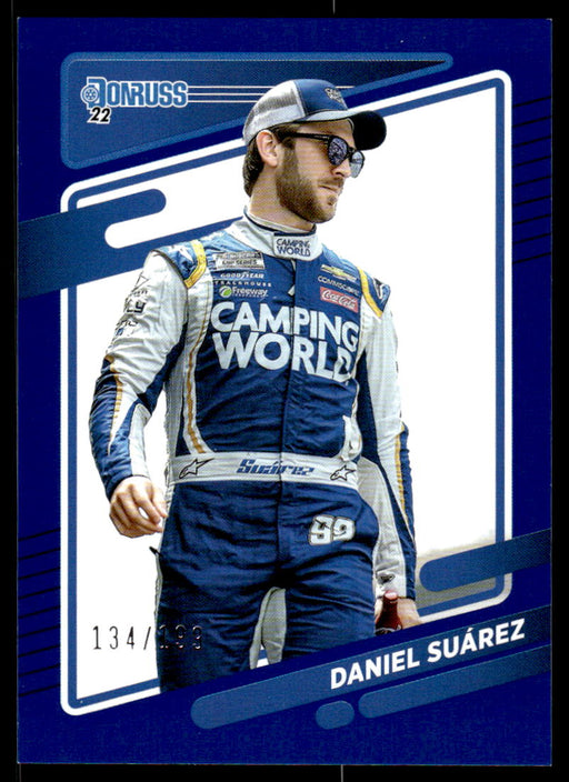 Daniel Suarez 2022 Panini Donruss Racing Blue Front of Card