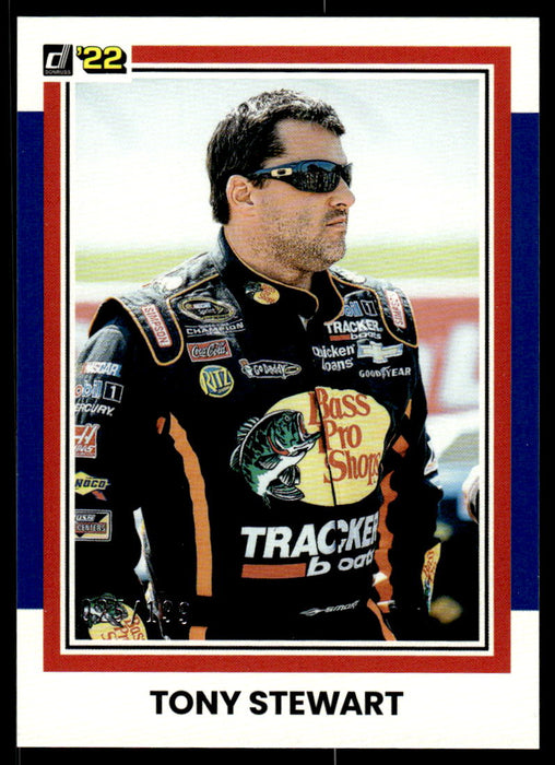 Tony Stewart 2022 Panini Donruss Racing Blue Retro 1981 Front of Card