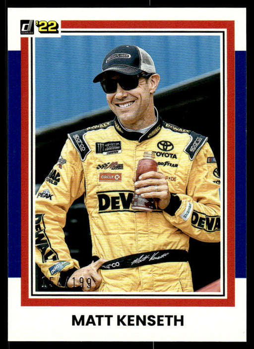 Matt Kenseth 2022 Panini Donruss Racing Blue Retro 1981 Front of Card