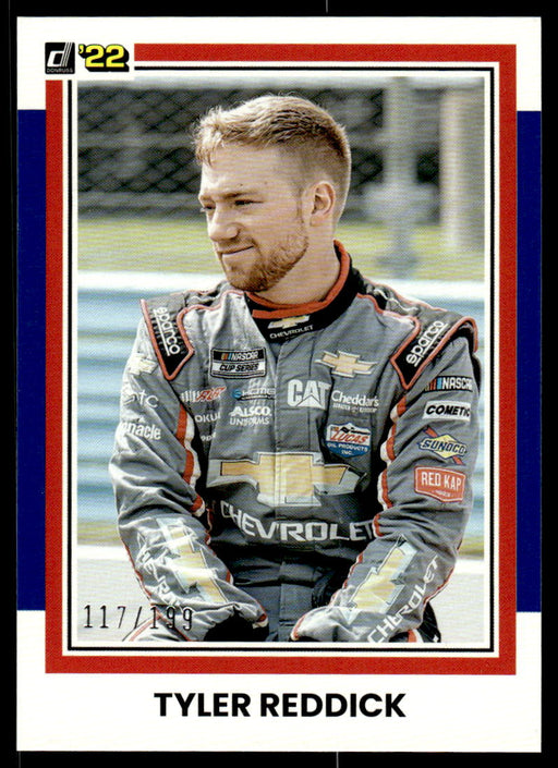 Tyler Reddick 2022 Panini Donruss Racing Blue Retro 1981 Front of Card