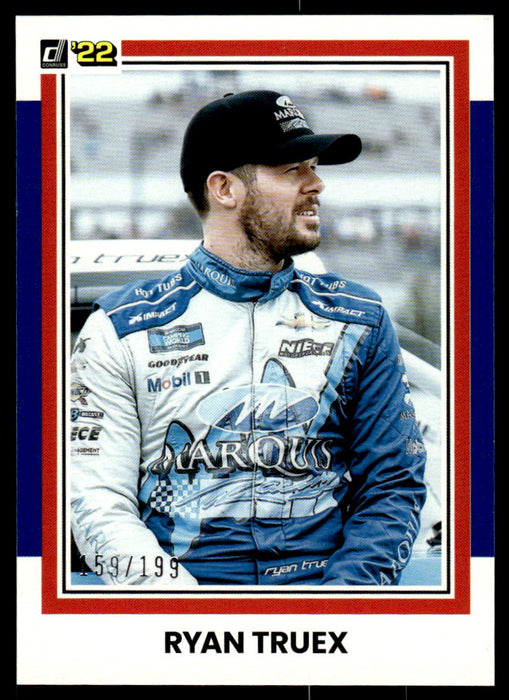 Ryan Truex 2022 Panini Donruss Racing Blue Retro 1981 Front of Card