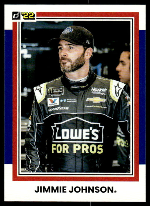 Jimmie Johnson 2022 Panini Donruss Racing Blue Retro 1981 Front of Card