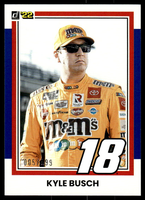 Kyle Busch 2022 Panini Donruss Racing Blue Retro 1981 Front of Card