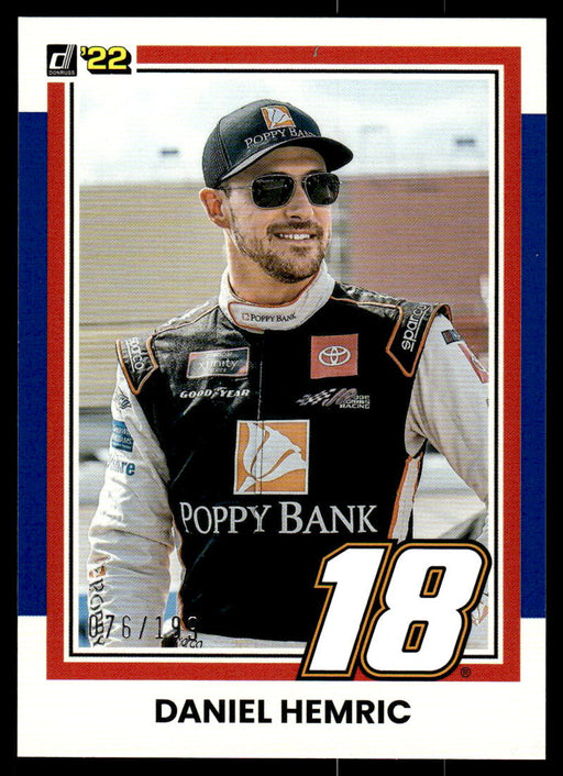 Daniel Hemric 2022 Panini Donruss Racing Blue Retro 1981 Front of Card