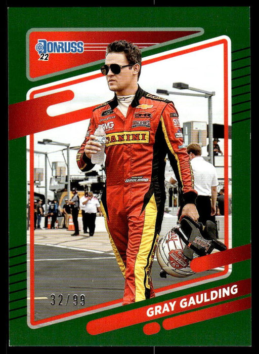 Gray Gaulding 2022 Panini Donruss Racing Green Front of Card