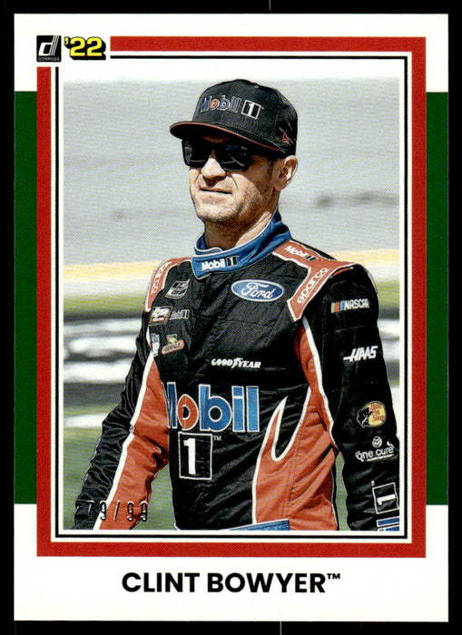 Clint Bowyer 2022 Panini Donruss Racing Green Retro 1981 Front of Card