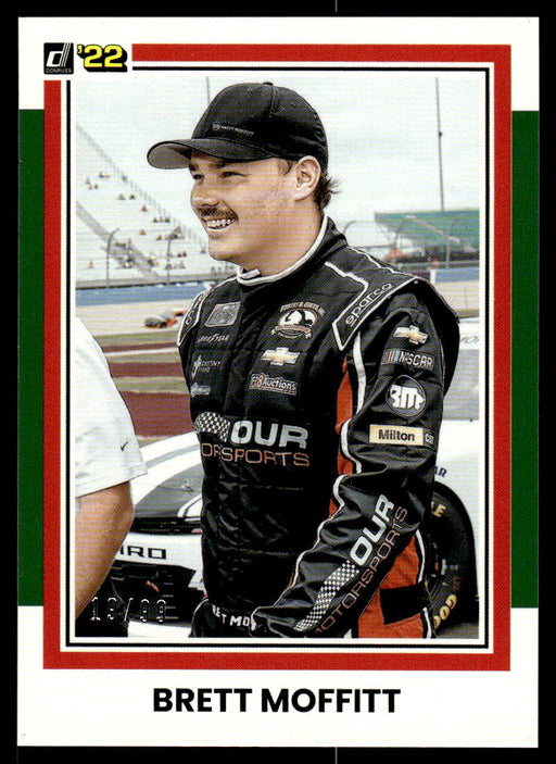 Brett Moffitt 2022 Panini Donruss Racing Green Retro 1981 Front of Card