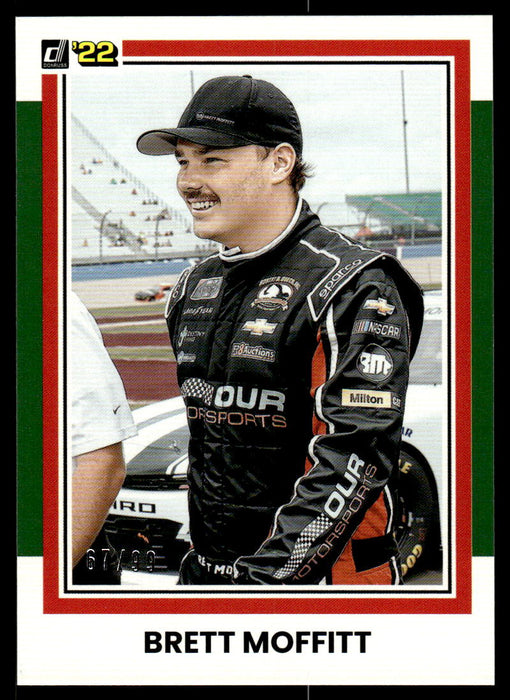 Brett Moffitt 2022 Panini Donruss Racing Green Retro 1981 Front of Card