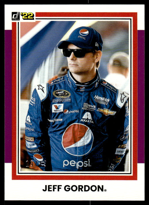 Jeff Gordon 2022 Panini Donruss Racing Purple Retro 1981 Front of Card