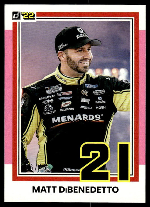 Matt DiBenedetto 2022 Panini Donruss Racing Pink Retro 1981 Front of Card